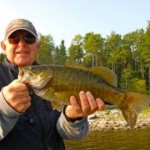 Low water smallmouth caught with Signature Fishing Rods