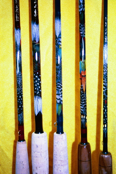 Exotic Feather Custom Fishing Pole