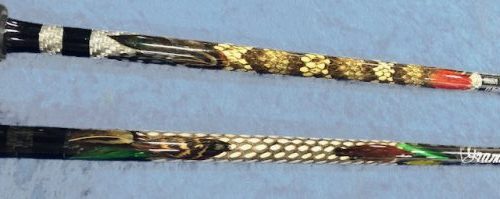 Snake skin fishing rod designs