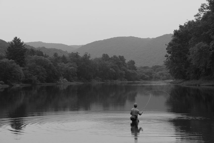 Man Fly Fishing